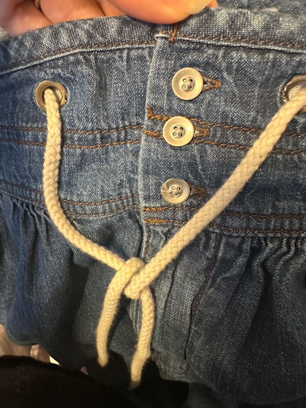 Anthro PILCRO Blue Denim Balloon Jeans Pant Jogger Tie Waist SZ Large Exc Cond - Picture 4 of 10
